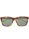 Gucci Tortoiseshell Effect Sunglasses In Brown