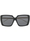 Gucci Oversized Square Frame Sunglasses In Black