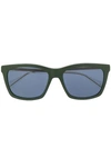 Gucci Square Frame Sunglasses In Green