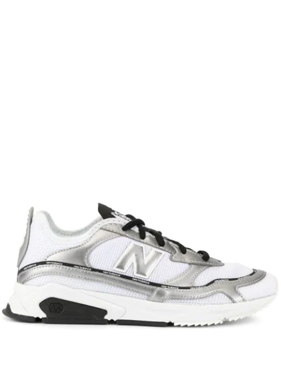 New Balance Metallic Low Top Trainers In White ,grey