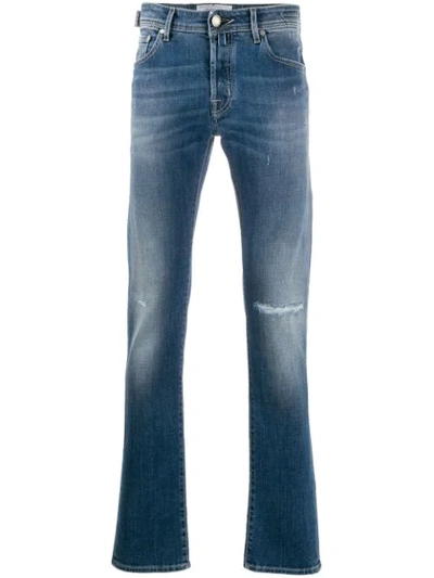 Jacob Cohen Distressed Effect Jeans In Blue