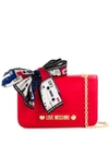 Love Moschino Scarf-detail Shoulder Bag In Red