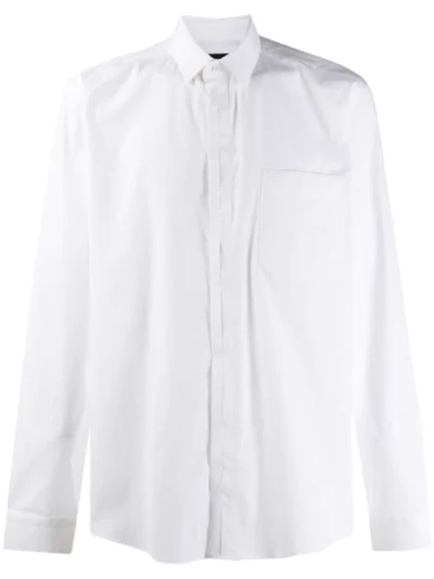 Les Hommes Chest Pocket Shirt In White