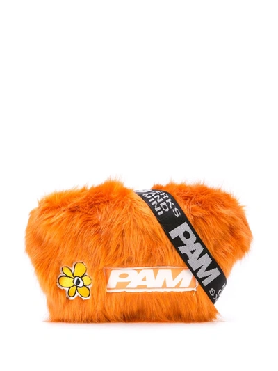 Perks And Mini Petal Patch Faux-fur Shoulder Bag In Orange