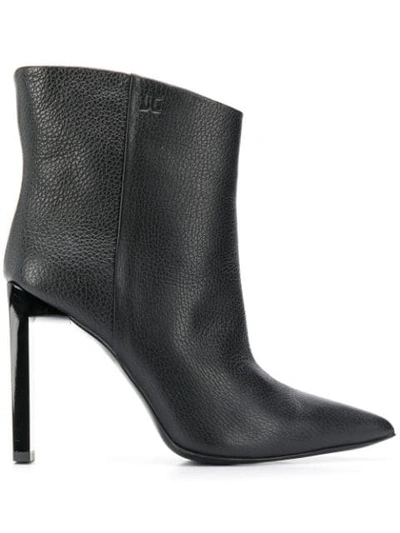 Just Cavalli 100mm Pointed Ankle Boots In 900 Black