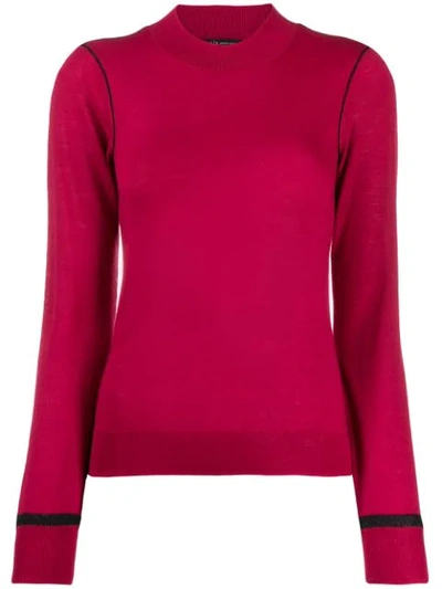 Armani Exchange Fein Gestrickter Pullover In Pink