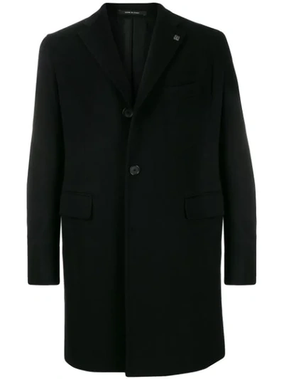 Tagliatore Single Breasted Coat In Black
