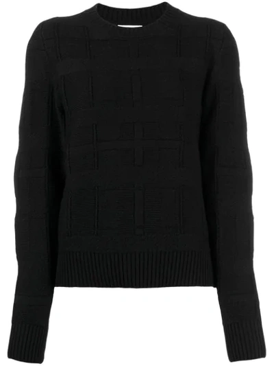 Barrie Tartan Pattern Jumper In Black