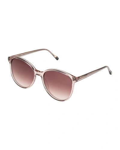 Le Specs Women's Elan Vital Round Sunglasses, 58mm In Rose