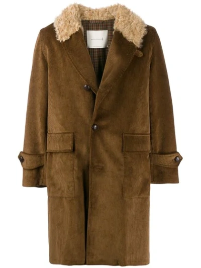 Mackintosh Perth Corduroy Coat In Brown