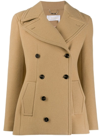 Chloé Double-breasted Jacket In Neutrals