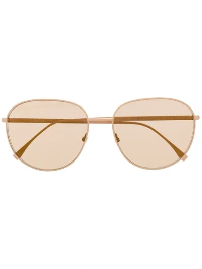 Fendi Aviator Frame Sunglasses In Neutrals