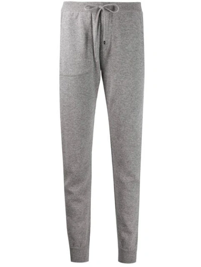 Lorena Antoniazzi Knitted Side Stripe Detail Track Trousers In Grey