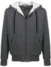 Moose Knuckles Faux Fleece-lined Hoodie In Grey