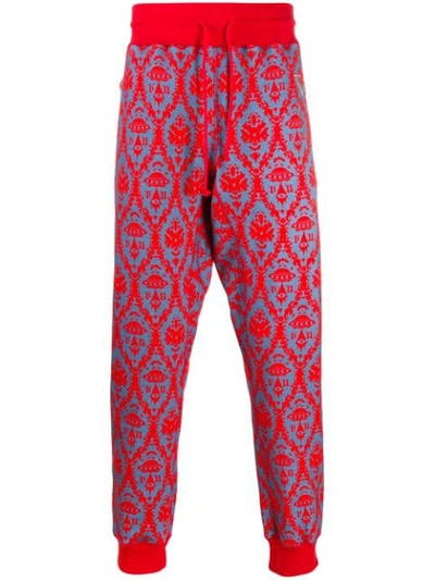 Undercover Abstract-print Track Trousers In Red