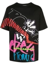 Iceberg Graffiti Print T-shirt In Black