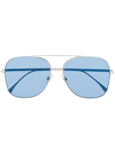 Fendi Aviator Frame Sunglasses In Silver