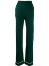 Barrie 3d Logo Knitted Trousers In Green