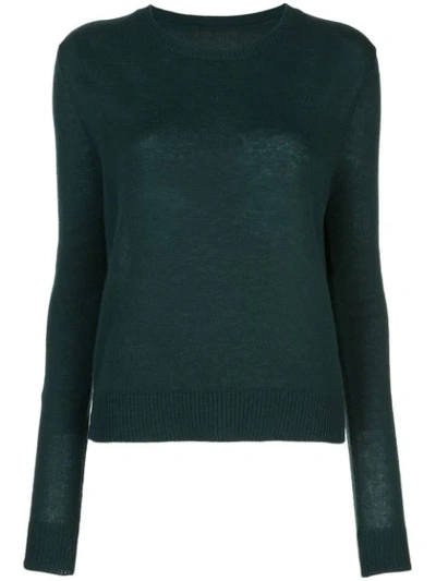 The Elder Statesman Tranquility Cashmere Jumper In Forest Green