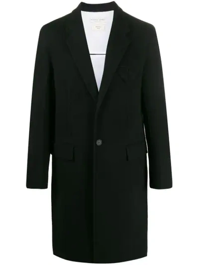 Bottega Veneta Single-breasted Cashmere Coat In Black