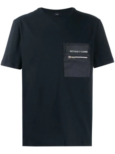 Not Guilty Homme Zipper Pocket T-shirt In Black