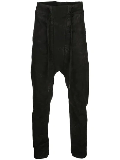 11 By Boris Bidjan Saberi Slim-fit Dropped Crotch Trousers In Black