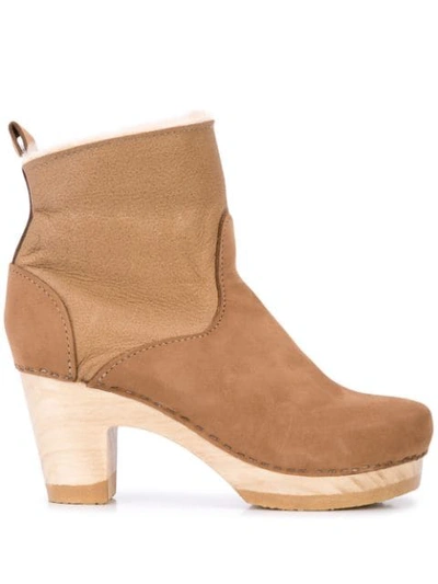 No.6 Shearling-lined Ankle Boots In Brown