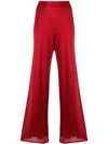 Missoni High-rise Flared Trousers In Red