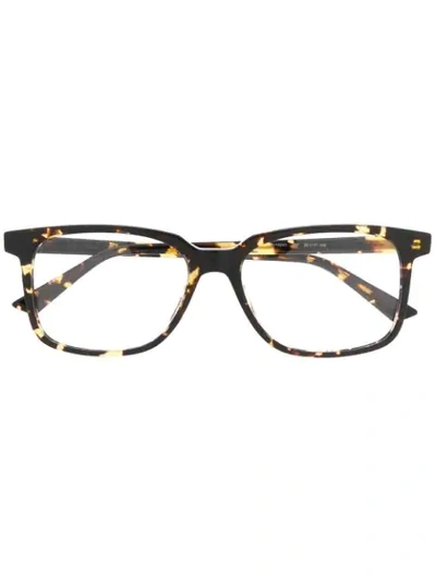 Bottega Veneta Rectangular Frame Glasses In Brown