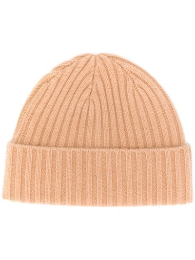 N•peal Chunky Knit Beanie In Neutrals