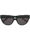 Balenciaga Flat Butterfly Sunglasses In Black