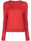 The Elder Statesman Tranquility Cashmere Jumper In Red