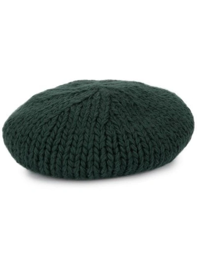 Undercover Knitted Beret Hat In Green