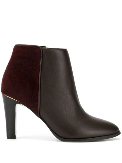 Loveless High Heel Ankle Boots In Brown