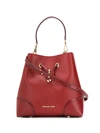 Michael Michael Kors Drawstring Bucket Tote In Red