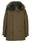 Canada Goose Hooded Down Jacket In Green