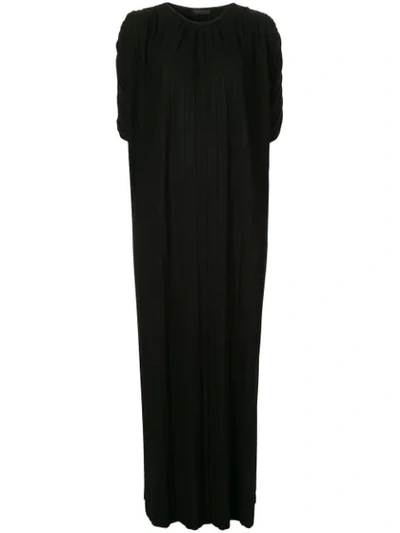 Anteprima Pleated Maxi Dress In Black