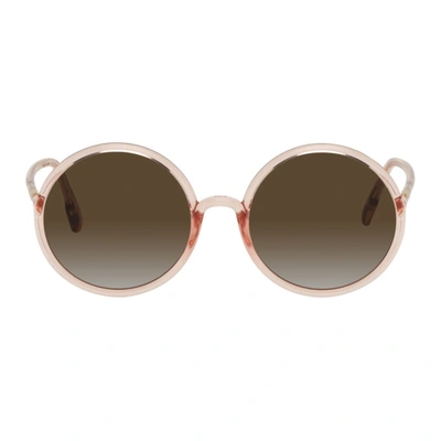 Dior Sostellaire3 Round-frame Sunglasses In 35j86 Nude