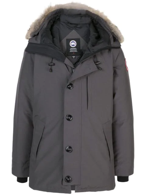Canada Goose Hooded Down Jacket In Grey | ModeSens