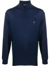 Polo Ralph Lauren Turtleneck T-shirt In Blue