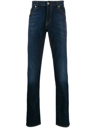 Just Cavalli Stonewashed Straight-leg Jeans In Blue