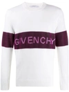 Givenchy Mid-panelled Logo Jumper In White