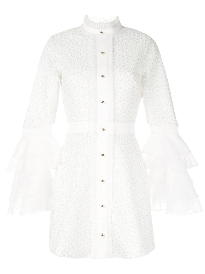 Macgraw Embroidered Sincerity Dress In Ivory/gold