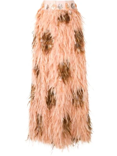 Alison Brett Loulou Birthday Feather Dress In Pink