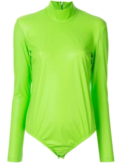 Facetasm Long-sleeve Playsuit In Green