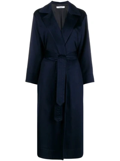 Katharine Hamnett Belted Dressing Gown Coat In Blue