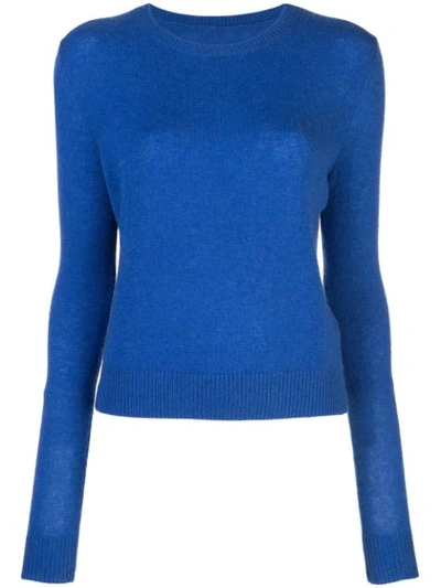 The Elder Statesman Tranquility Crew Neck Sweater In Blue