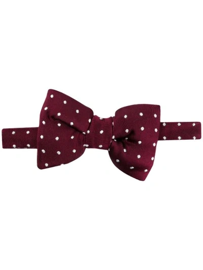 Tom Ford Polka Dot Bow Tie In Red