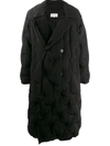 Maison Margiela Oversized Quilted Trench Coat In Black