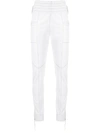 Andrea Bogosian Elasticated Waist Leather Trousers In White